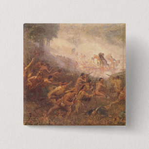 The Shooting of General Braddock 15 Cm Square Badge