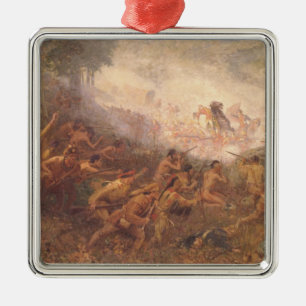 The Shooting of General Braddock Metal Ornament
