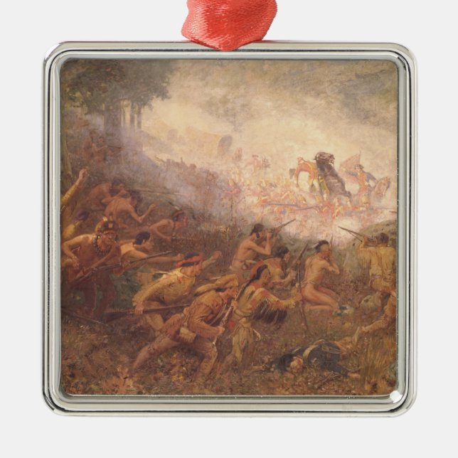 The Shooting of General Braddock Metal Ornament (Front)