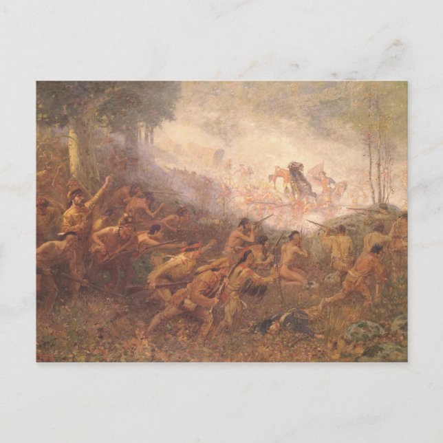 The Shooting of General Braddock Postcard (Front)