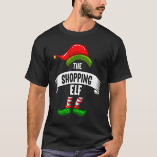The shopping Elf Claus Present Reindeer Snowman Ho T-Shirt