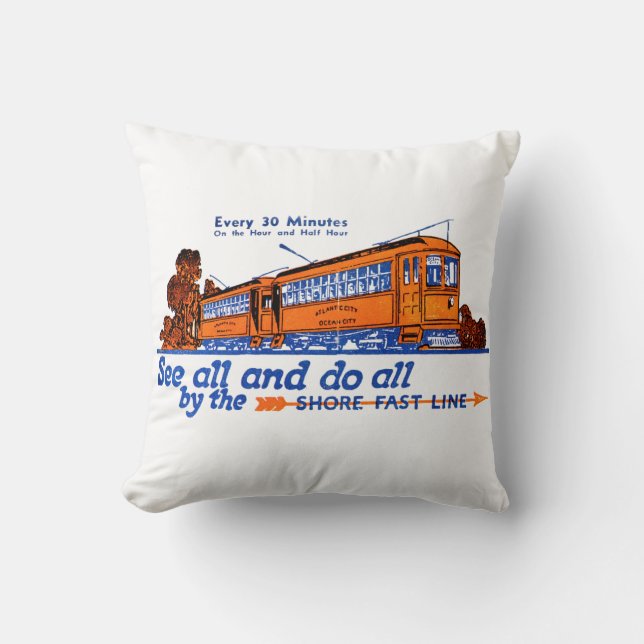The Shore Fast Line Trolley Service     Cushion (Front)