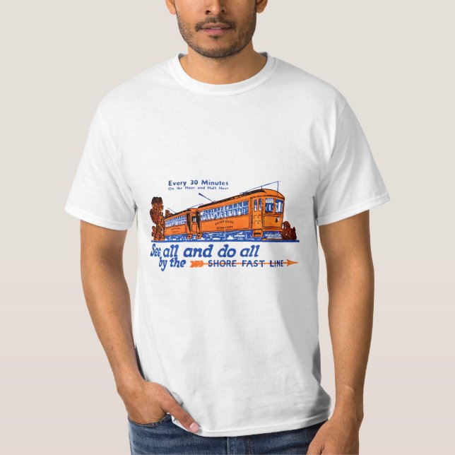 The Shore Fast Line Trolley Service     T-Shirt (Front)