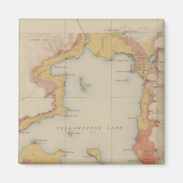 The Shores of Yellowstone Lake Magnet (Front)