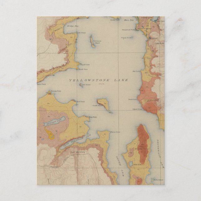 The Shores of Yellowstone Lake Postcard (Front)