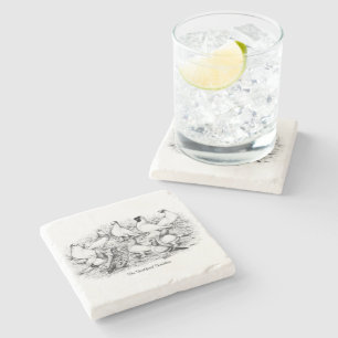 The Short-faced Tumbler Pigeons Stone Coaster