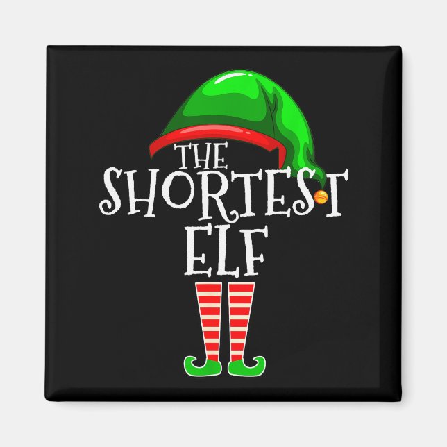 The Shortest Elf Family Matching Group Christmas G Magnet (Front)