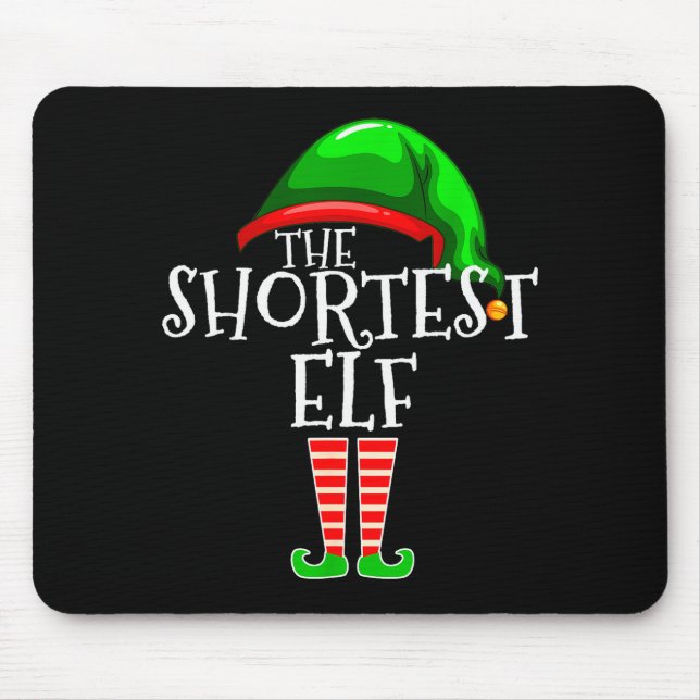 The Shortest Elf Family Matching Group Christmas G Mouse Pad (Front)