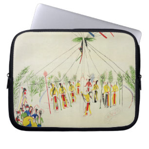 The Shoshone Sun Dance (pigment on muslin) Laptop Sleeve