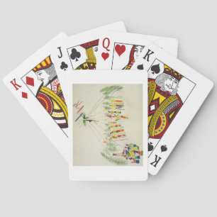 The Shoshone Sun Dance (pigment on muslin) Playing Cards