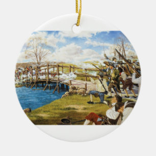The Shot Heard 'Round the World Domenick D'Andrea Ceramic Tree Decoration