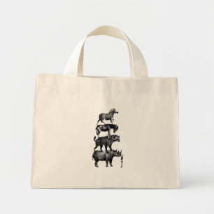 The show must go on. mini tote bag