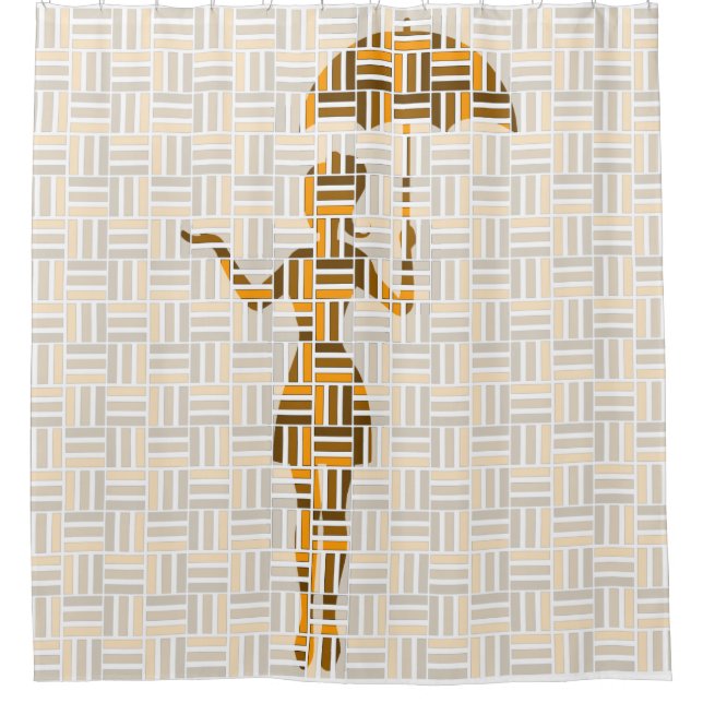 The Shower:  Umbrella in the Shower Shower Curtain (Front)