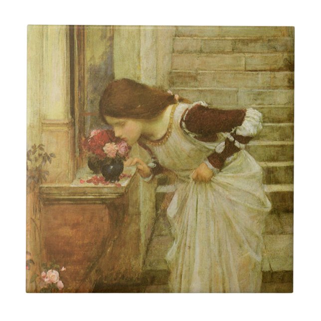 The Shrine by John William Waterhouse Ceramic Tile (Front)