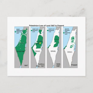 The Shrinking Map of Palestine - Postcard