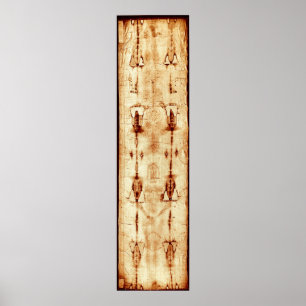 The Shroud of Turin Linen Cloth Jesus Image Poster