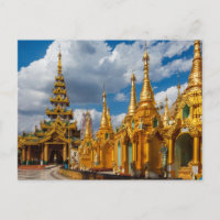 The Shwedagon Pagoda in Rangoon Myanmar postcard