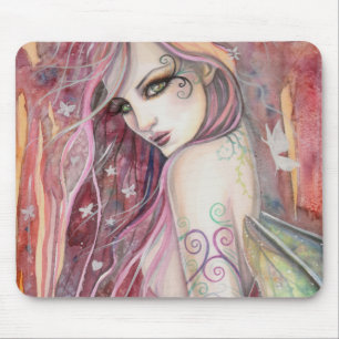 The Shy Flirt Modern Fairy Fantasy Art Mouse Pad