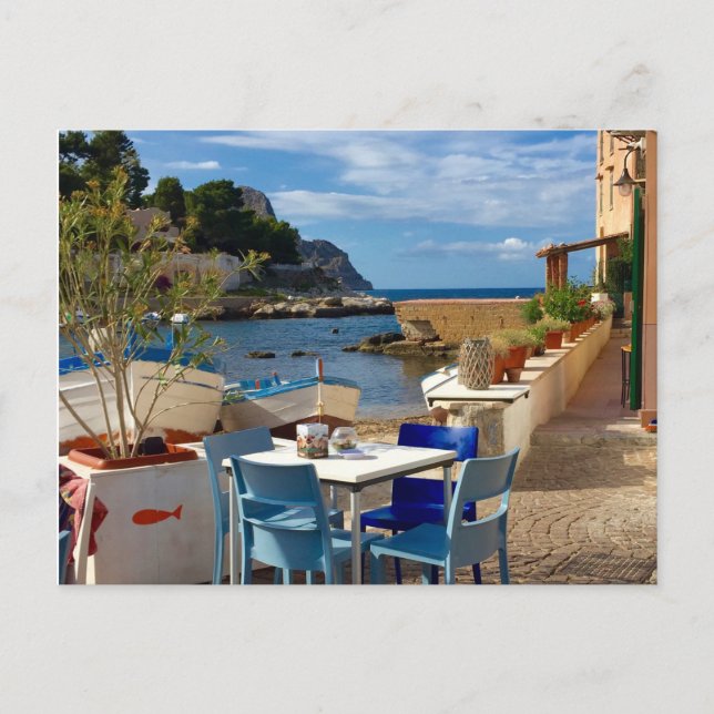The Sicilian Fishing Village Postcard (Front)