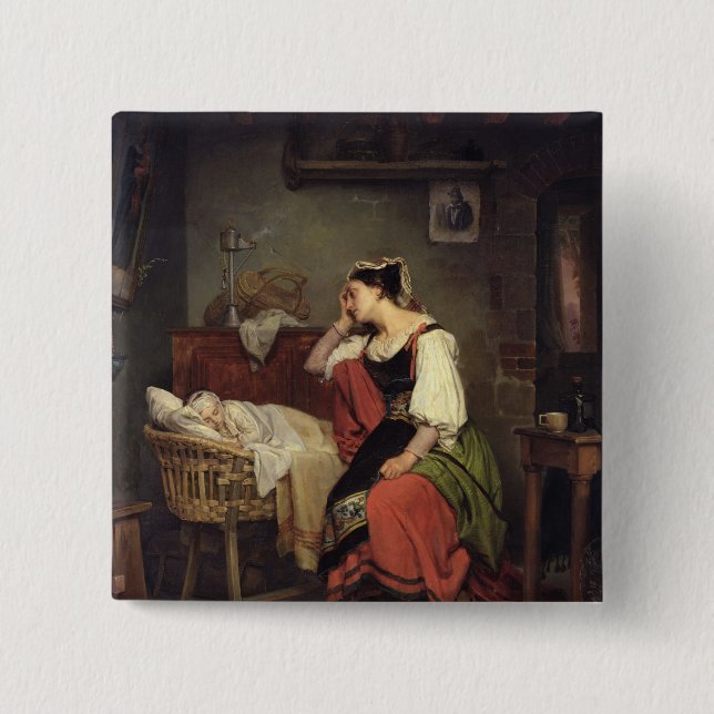 The Sick Child 15 Cm Square Badge (Front)