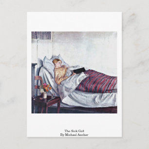 The Sick Girl (Den Syge Pige) By Michael Ancher Postcard