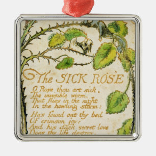 The Sick Rose, from Songs of Innocence Metal Ornament