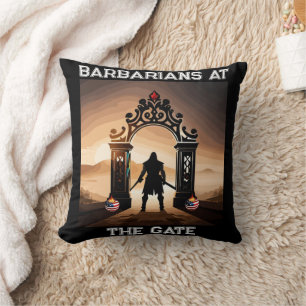 The Siege: Barbarians at Gates of America Cushion