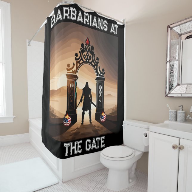 The Siege: Barbarians at Gates of America Shower Curtain (In Situ)