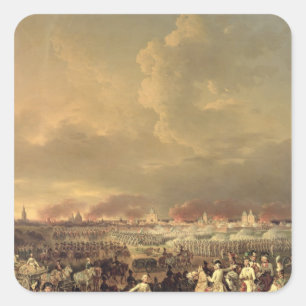 The Siege of Lille by Albert de Saxe-Tachen Square Sticker