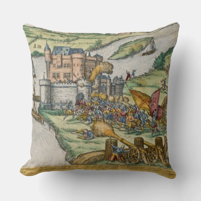 The Siege of Louvain and the Heroism of Harman Reu Cushion (Front)