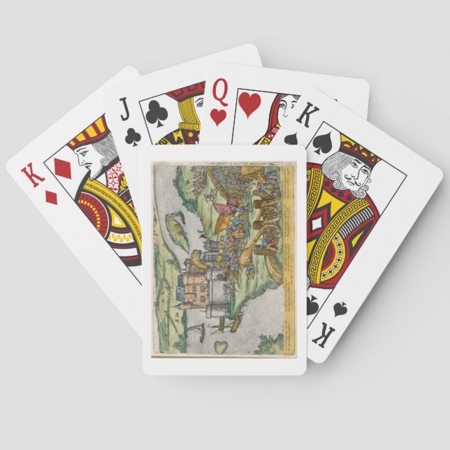 The Siege of Louvain and the Heroism of Harman Reu Playing Cards (Back)