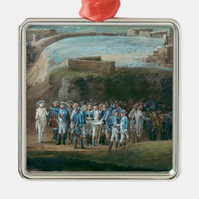 The Siege of Yorktown Metal Tree Decoration (Front)