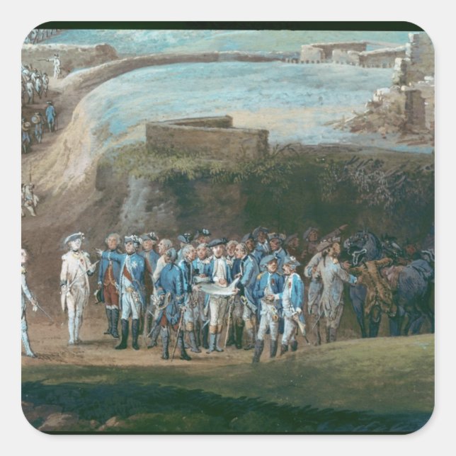 The Siege of Yorktown Square Sticker (Front)