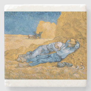 The Siesta 1890 by Vincent van Gogh Stone Coaster