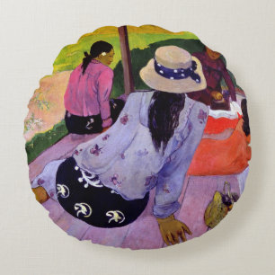 The Siesta, 1891-2 (oil on canvas) Round Cushion