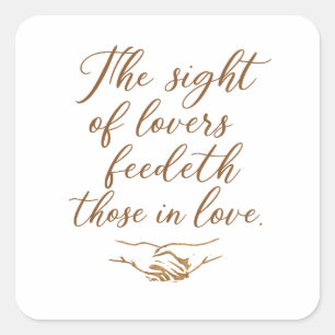 The Sight of Lovers  Square Sticker