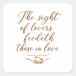 The Sight of Lovers  Square Sticker