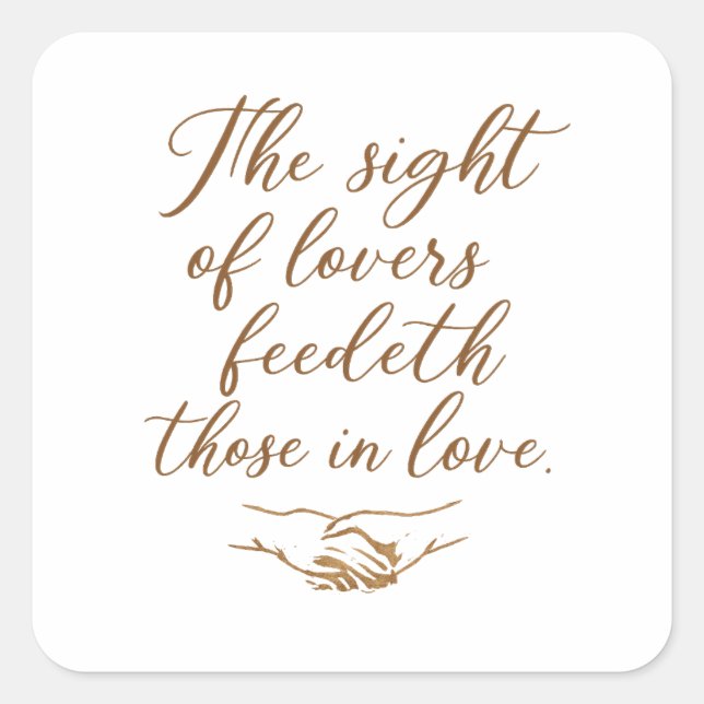The Sight of Lovers  Square Sticker (Front)