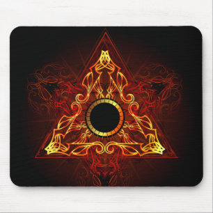 The Sigil of Flame Mouse Pad