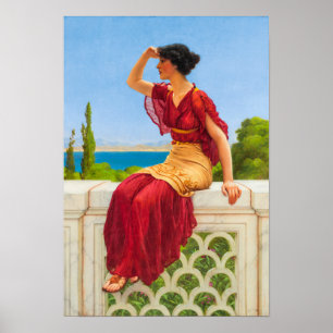 The Signal, 1899 by John William Godward Poster
