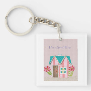 The Signature Whimsy (Pink & Teal) Key Ring