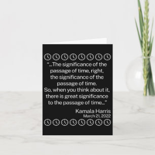 The Significance Of The Page Of Time Funny Kamala Card