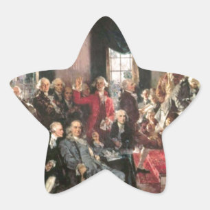 The Signing of the Constitution Star Sticker