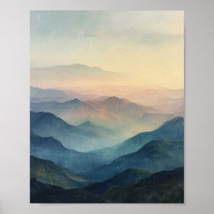 The Silent Awakening: A Hazy Convergence of Cerule Poster