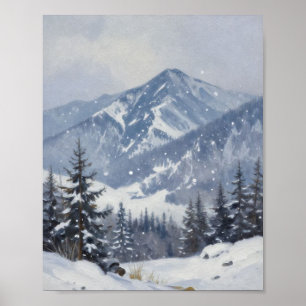 The Silent Descent of Winter’s First Snow Poster