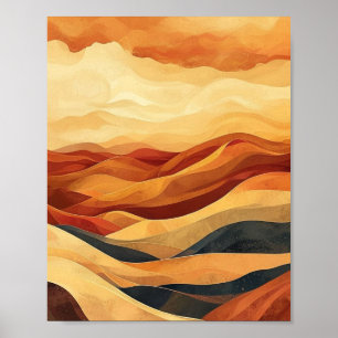 The Silent Echo of Sun-Drenched Ridges: A Rhythmic Poster