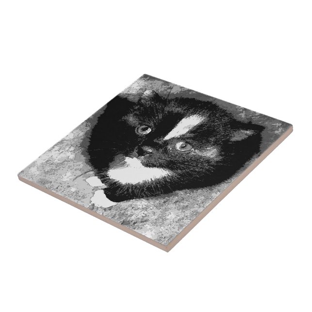 The Silent Observer  Ceramic Tile (Side)