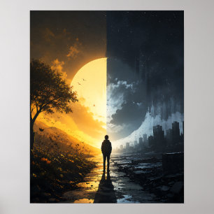 The Silent Path Between Light and Darkness Poster