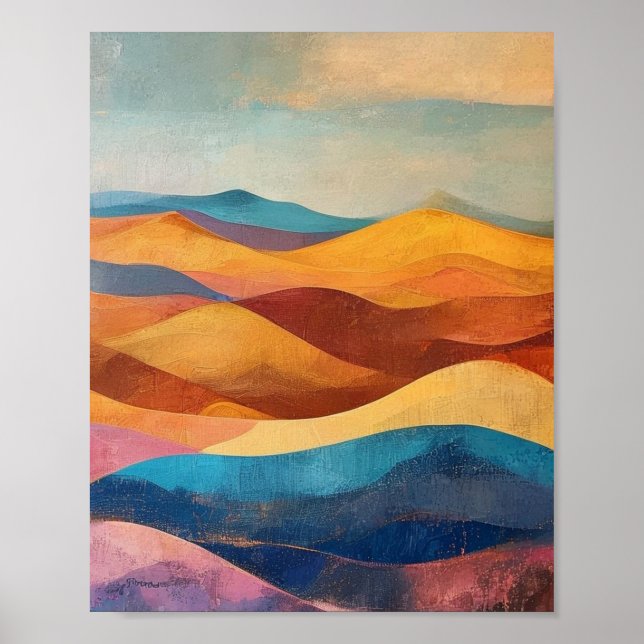 The Silent Resonance of Sun-Drenched Ridges Poster (Front)