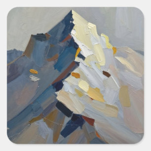 The Silent Sentinel: Geometric Fractures Square Sticker